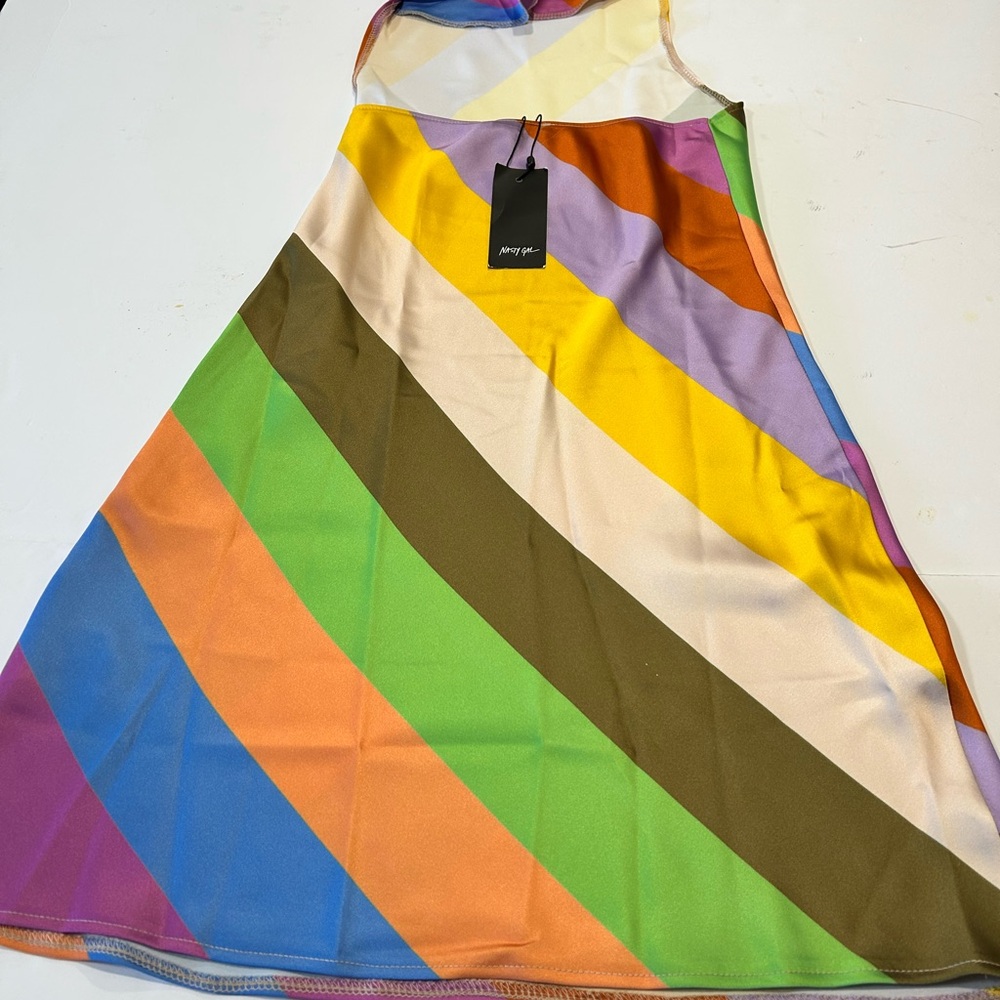 Nasty Gal Colorful Striped Mini Dress - Picture 7 of 9